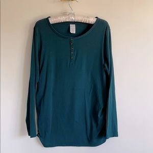 Time and Tru Teal Maternity Top